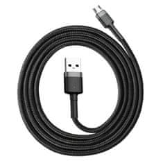BASEUS Cafule kabel USB / Micro USB QC 3.0 2.4A 1m, crno/siva