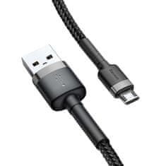 BASEUS Cafule kabel USB / Micro USB QC 3.0 2.4A 1m, crno/siva
