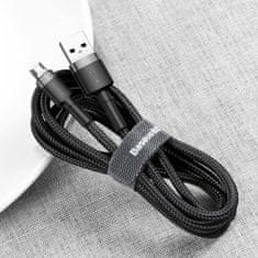 BASEUS Cafule kabel USB / Micro USB QC 3.0 2.4A 1m, crno/siva