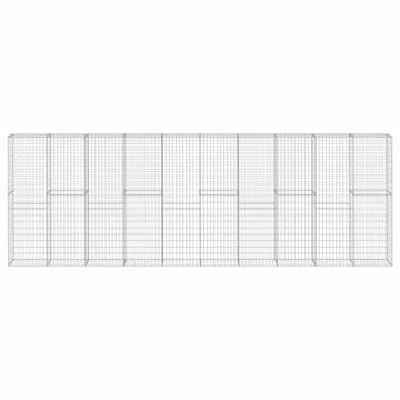 Vidaxl Gabionski zid s poklopcima od pocinčanog čelika 600x30x200 cm