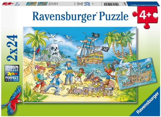 Ravensburger 050895 Slagalica Pirati, 2x 24 delov