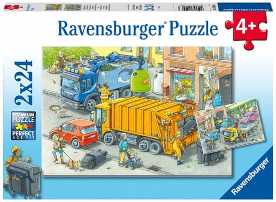 Ravensburger 050963 Slagalica Odlaganje smeća, 2x 24 dijelova