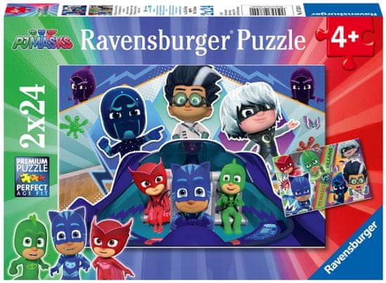 Ravensburger 078240 Slagalica PJ Masks, 2x 24 djelova