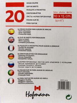 Hofmann Listovi za umetanje fotografija A4, za 160 slika 10x15, na umetanje 9720