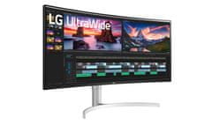 LG zakrivljeni, ultra široki nano IPS monitor, 96,5 cm, QHD + (38WN95C-W)