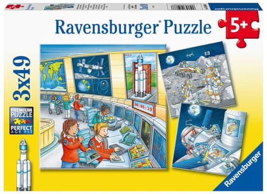 Ravensburger slagalica 050888 Astronavti, 3x49 dijelova