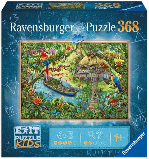 Ravensburger slagalica 129249 Exit KIDS: Džungla, 368-dijelna