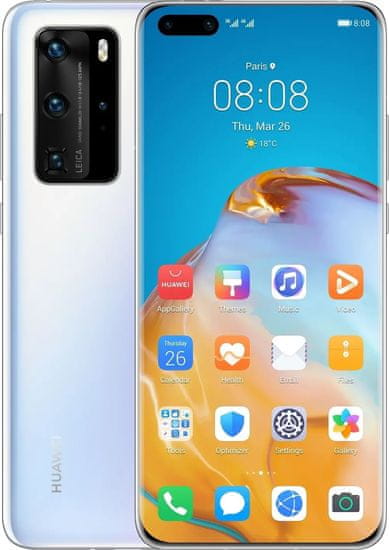 Huawei P40 GSM telefon, 128 GB, bijela