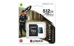 Kingston Canvas Go! Plus microSD 512 GB memorijska kartica + microSD adapter