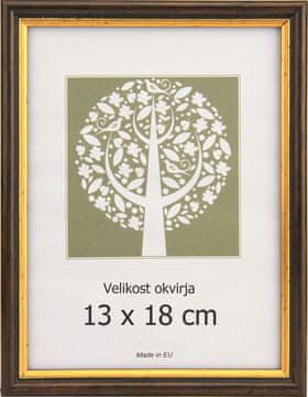 Karako Okvir za fotografiju 13x18 cm, plastika, stolni, zidni, 56 smeđa