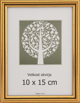 Karako Okvir za fotografiju 10x15 cm, plastika, stolni, zidni, 56 zlatni