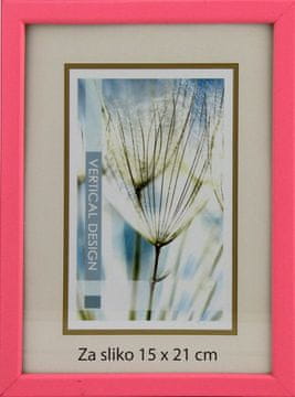 Karako Okvir za fotografiju 15x21 cm, od drveta, za stol, za zid, 10 kom pink