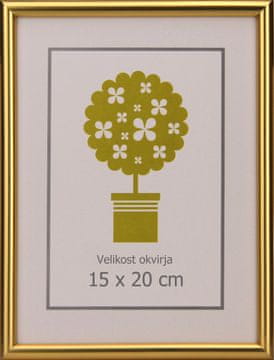 Karako Okvir za fotografiju 15x20 cm, plastika, stolni, zidni, 95 zlatni