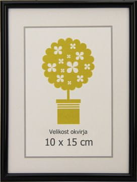 Karako Okvir za fotografiju 10x15 cm, plastika, stolni, zidni, 95 crni