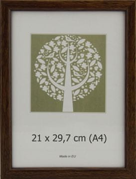 Karako Okvir za fotografiju 21x29,7 cm, plastika, zidni, 10-A smeđi A4