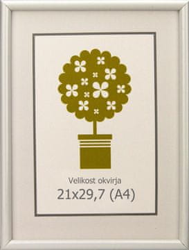 Karako Okvir za slike 21 x 29,7 cm, plastika, zidni, 95 bijela A4