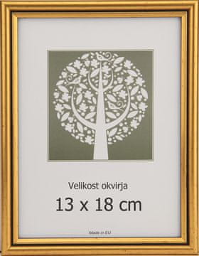 Karako Okvir za fotografiju 13x18 cm, plastika, stolni, zidni, 56 zlatni