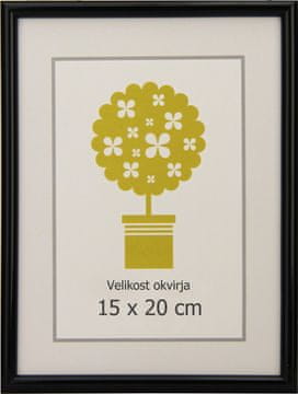 Karako Okvir za fotografiju 15x20 cm, plastika, stolni, zidni, 95 crni