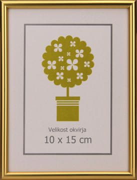 Karako Okvir za fotografiju 10x15 cm, plastika, stolni, zidni, 95 zlatni