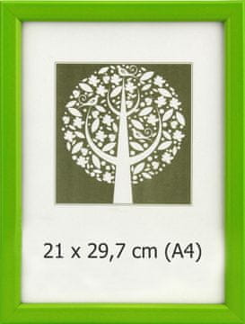 Karako Okvir za slike 21x29,7 cm, plastika, zidni, 10-A zelena A4