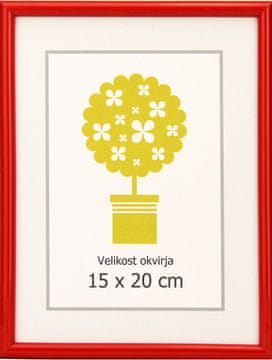Karako Okvir za fotografiju 15x20 cm, plastika, stolni, zidni, 95 crvena