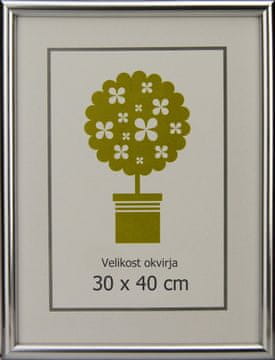 Karako Okvir za fotografiju 30x40 cm, plastika, zidni, 95 srebrni