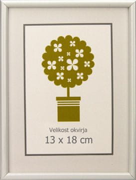 Karako Okvir za fotografiju 13x18 cm, plastika, stolni, zidni, 95 bijela