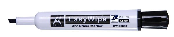 Aplus EasyWhipe C marker za bijelu ploču, skraćeni vrh, crni