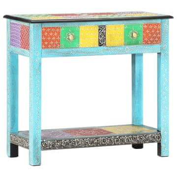 Vidaxl Ručno oslikani konzolni stolić 80x35x75 cm Masivno drvo manga