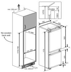 Beko BCSA285K3SN hladnjak, ugradbeni