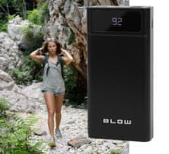 Blow PB40A punjiva baterija, 40.000 mAh, Polymer baterija, brzo punjenje 3.0, LED zaslon, USB-C, crna