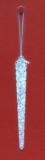 DUE ESSE Komplet božićnih ukrasa - ledena svijeća, 15 cm, 5 komada