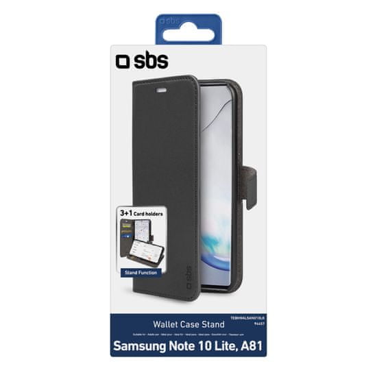 SBS maska za Samsung Galaxy Note 10 Lite, preklopna, crna