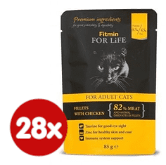 Fitmin mačja hrana u vrećici Cat pouch adult chicken, 28x85 g