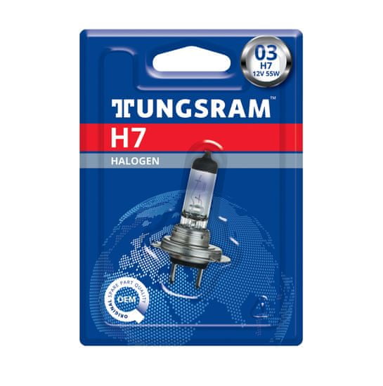 Tungsram H7 halogena žarulja, 55 W, 12 V, PX26d, Blister