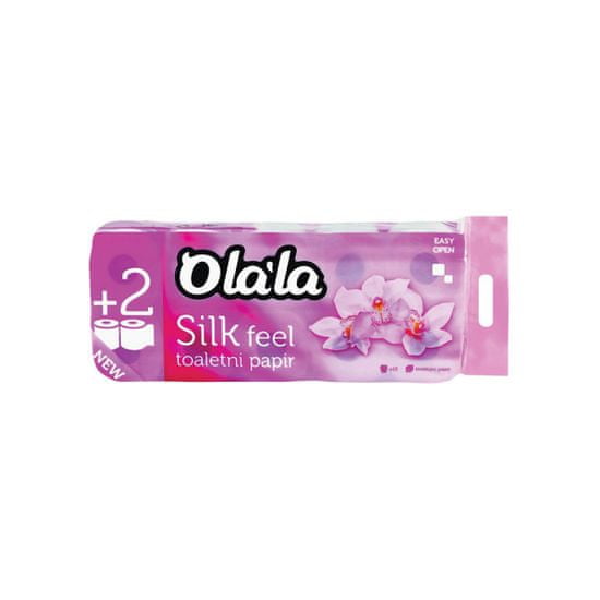 OLALA Silk Feel toaletni papir, 3-slojni, 10 rola, bijeli