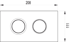 Thira Duo aktivacijska tipka za dvostruko ispiranje, mat krom (4060419331)