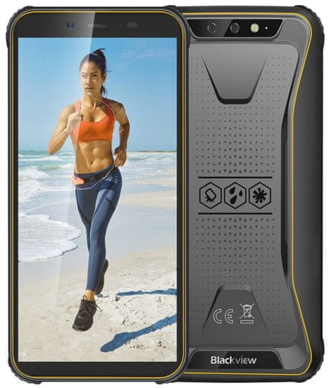 iGET Blackview BV5500 Plus pametni telefon, 3 GB/32 GB, žuti