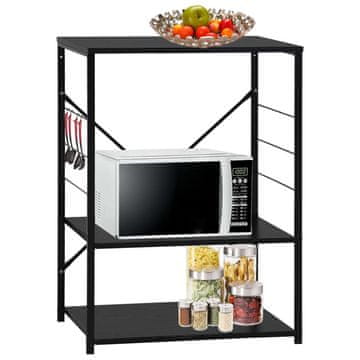 Vidaxl Ormarić za mikrovalnu pećnicu crni 60x39,6x79,5 cm