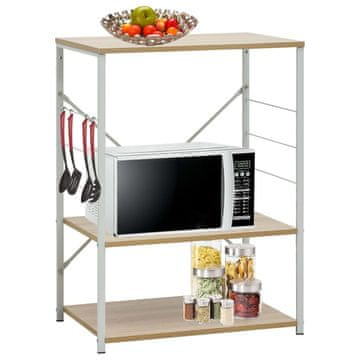 Vidaxl Ormarić za mikrovalnu pećnicu bijela i hrastova boja 60x39,6x79,5 cm