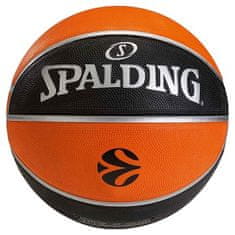 Spalding Euroleague TF-150 lopta za košarku, replika, vel. 5, crna/narančasta