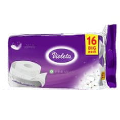 Violeta Premium toaletni papir, pamučni, 3-slojni, 16/1