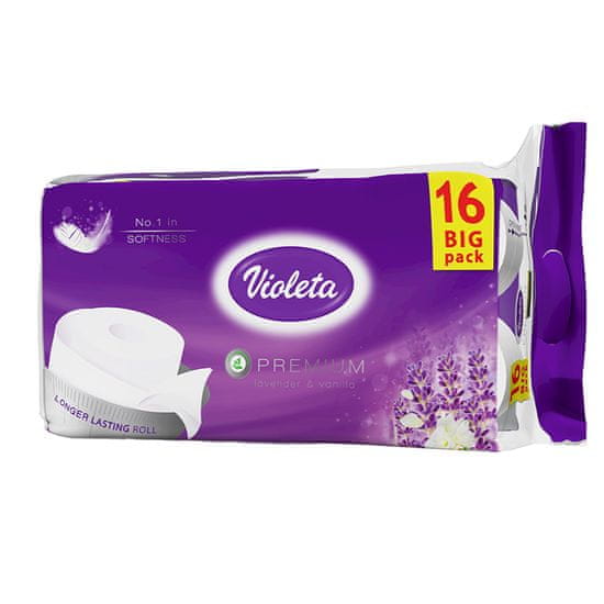 Violeta Premium toaletni papir, Lavanda, 3-slojni, 16/1