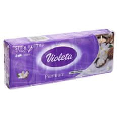 Violeta maramice Shea Butter & Coco, 4-slojne, 10 x 10/1