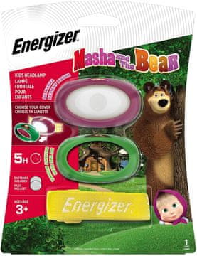 Energizer Maša i medvjed dječja LED svjetiljka za glavu, 2 x CR2032