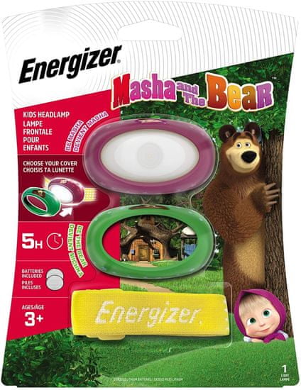 Energizer Maša i medvjed dječja LED svjetiljka za glavu, 2 x CR2032