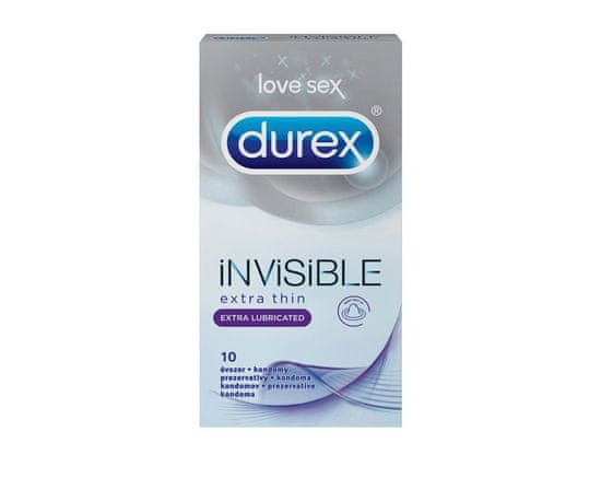 Durex Invisible kondomi, Extra Lubricated, 10/1