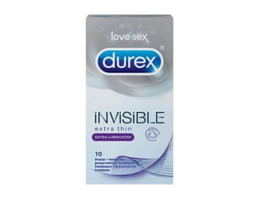 Durex Invisible kondomi, Extra Lubricated, 10/1