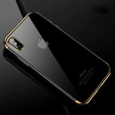 Elegance maska za Apple iPhone 11 Pro, silikonski, ultra tanka, prozirna sa zlatnim rubom