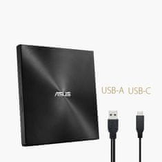 SDRW-08U9M-U vanjski DVD pisač, USB-C+A, crni